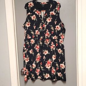 black floral dress xxl